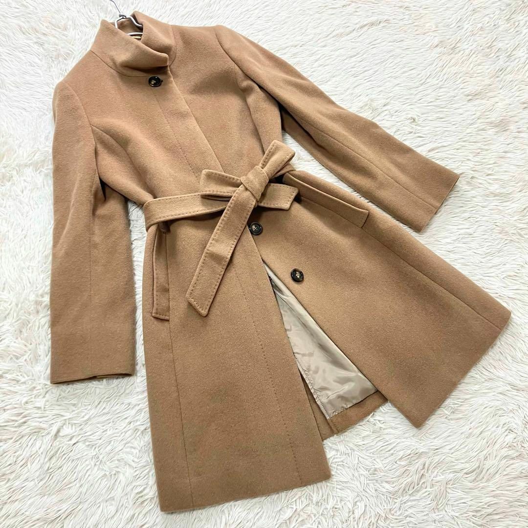 23区 - 極美品 23区 ロングコート キャメル スタンドカラー ベルト