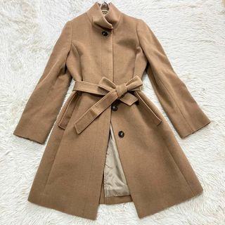 ✨極美品✨23区 スタンドカラーコート カシミヤ100% ベルト付 比翼 M