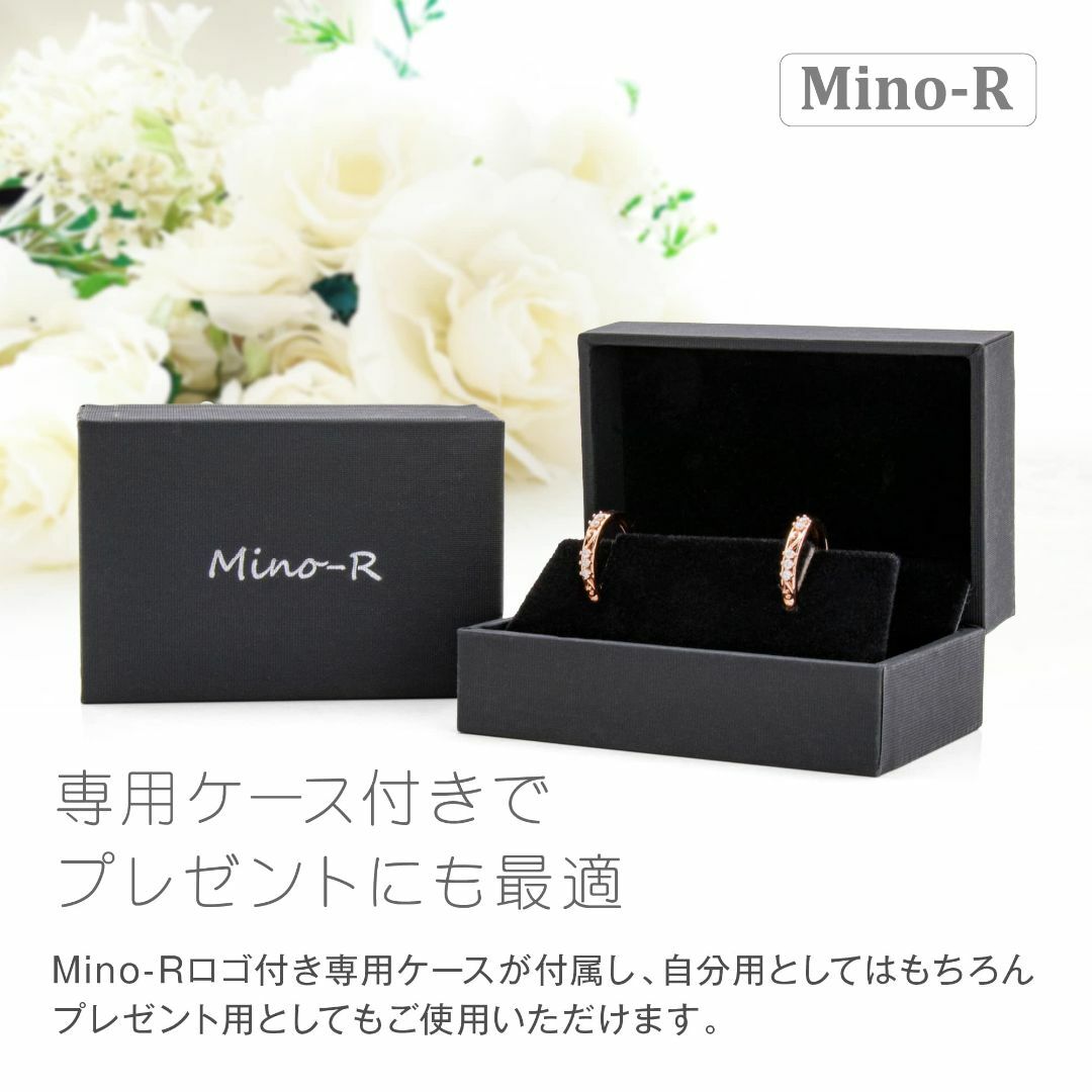 【色: ホワイト】Mino-R ピアス レディース メンズ 人気 最高級ジルコニ 1