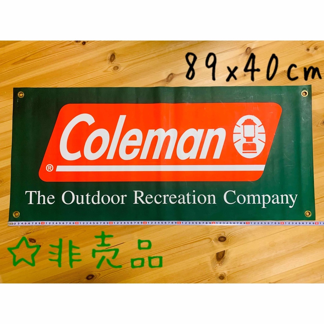 希少☆ 非売品 Coleman コールマン 販促用 バナー　ペナント　フラッグ一人キャンプ