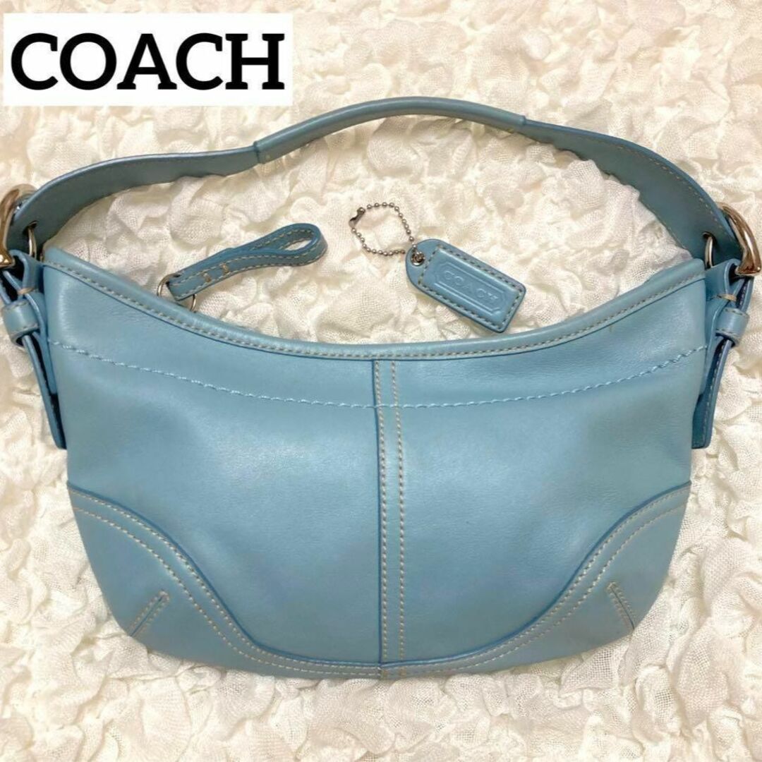 COACH コーチ ミニショルダー  肩掛け　ワンショルダー　ハンドバッグ　水色