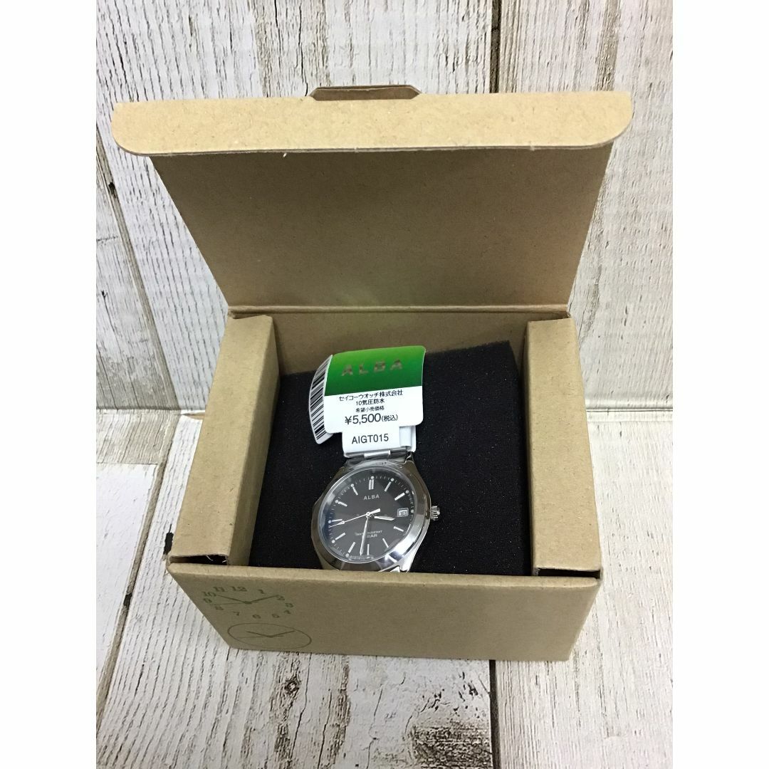 ALBA(アルバ)の[セイコーウォッチ] 腕時計 アルバ ブラック AIGT015 メンズ シルバー メンズの時計(腕時計(アナログ))の商品写真