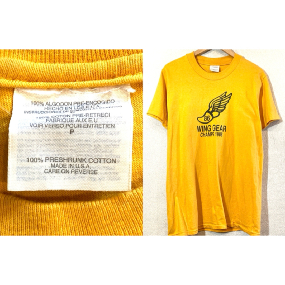 GILDAN★90'sVINTAGE★Tシャツ★ウィングフット★USA製★黄 2