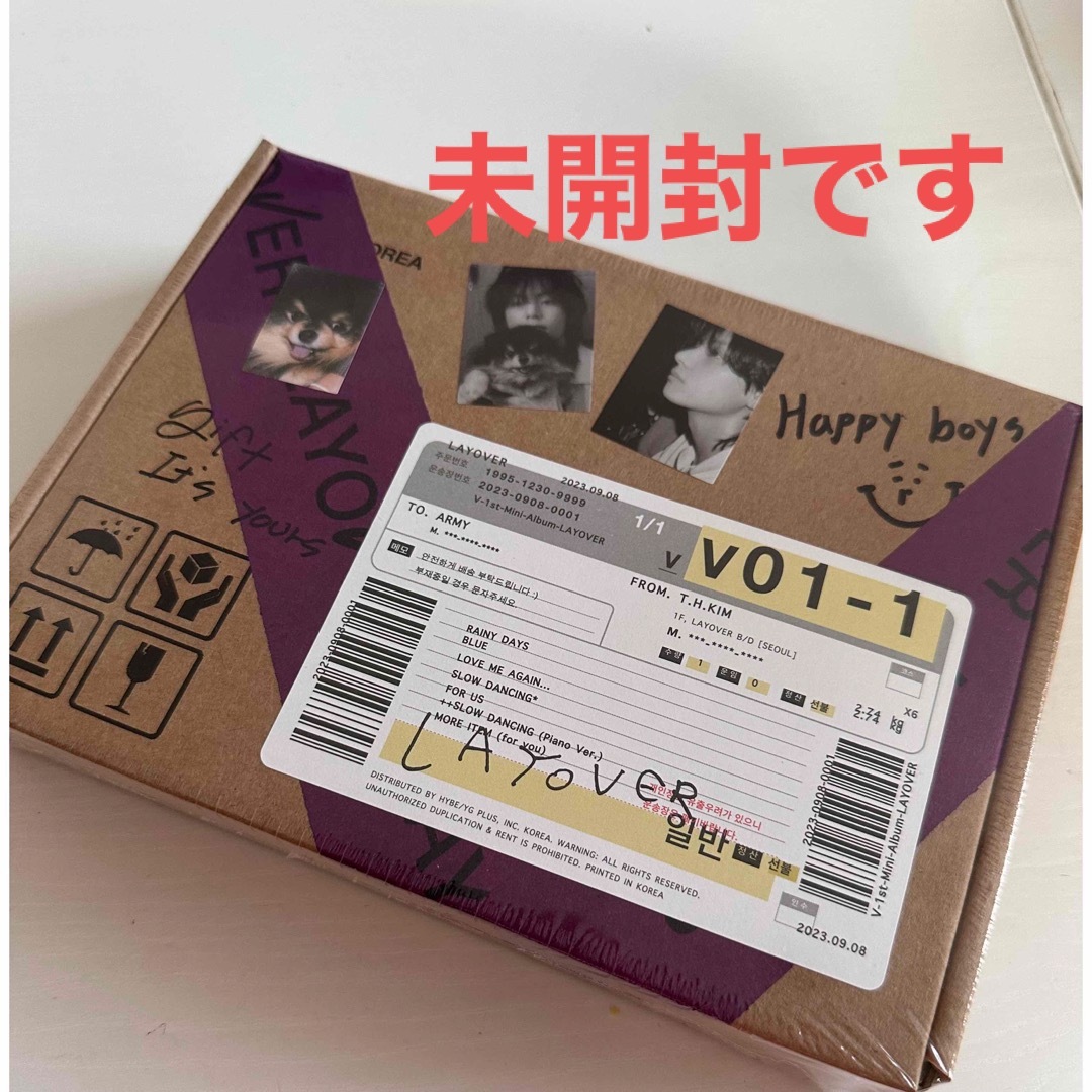 防弾少年団(BTS)(ボウダンショウネンダン)の◆◇◆BTS テヒョン V★layover★未開封(紫)◆◇◆ エンタメ/ホビーのCD(K-POP/アジア)の商品写真