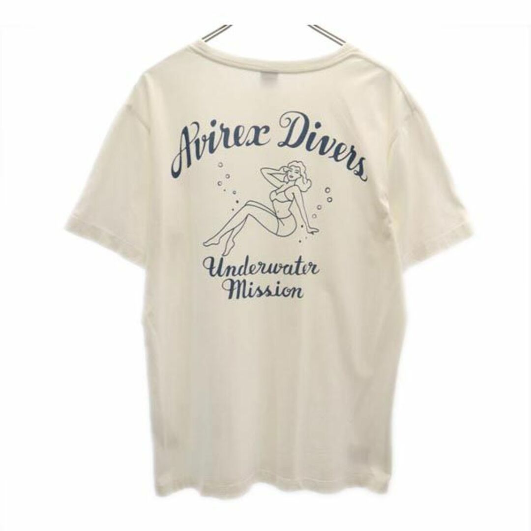 ★新品★AVIREX プリントTシャツ ホワイト/M