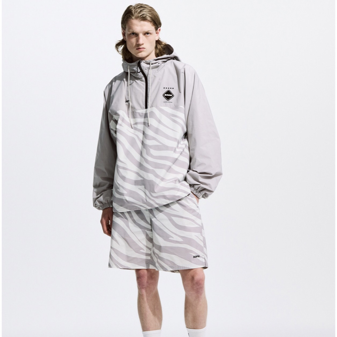 XL FCRB 23AW PRACTICE ANORAK GRAY ZEBRA-