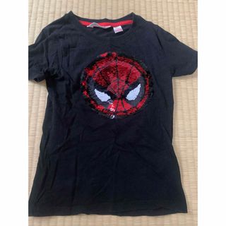 エイチアンドエム(H&M)のH&Mスパイダーマン　スパンコールTシャツ(Tシャツ/カットソー)