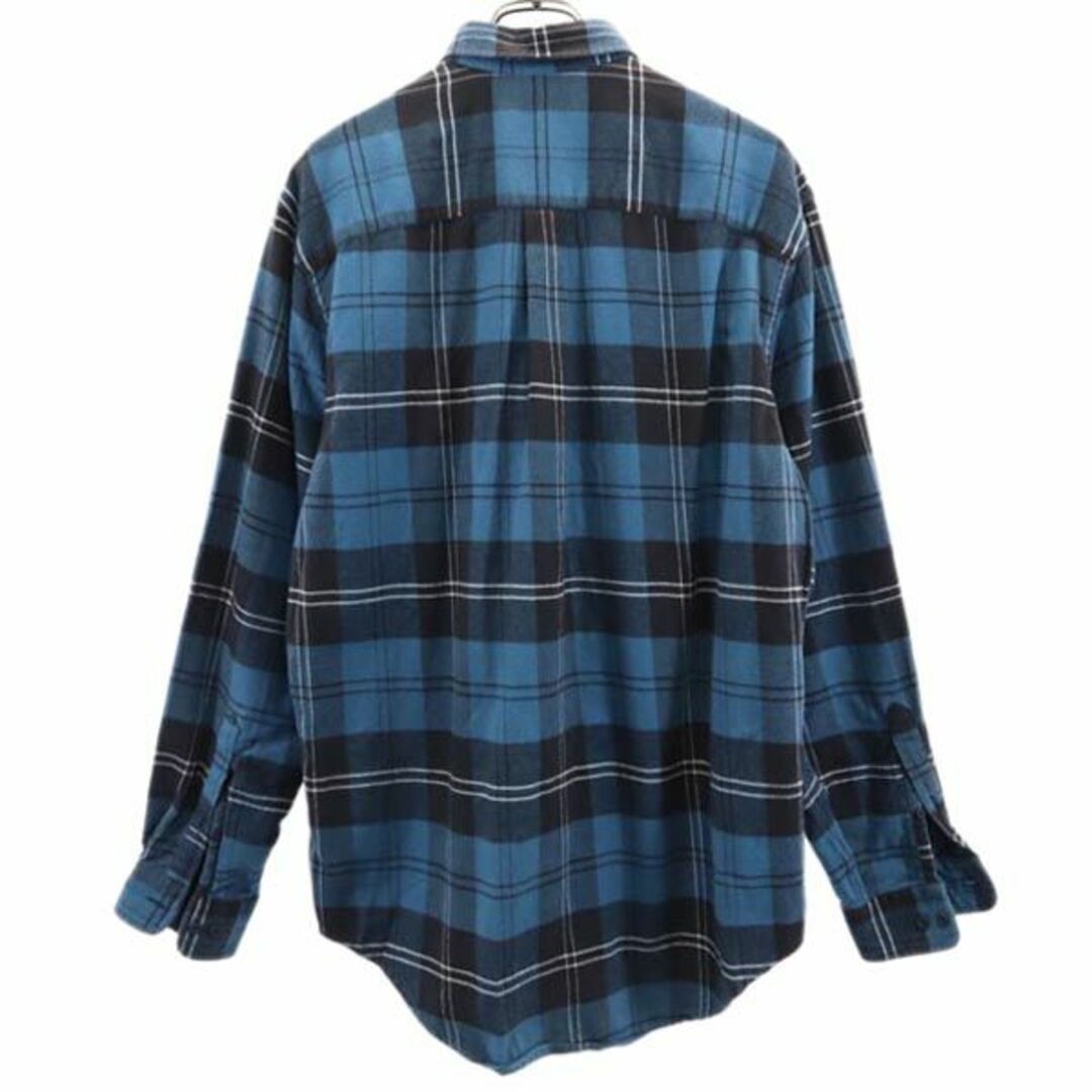 LANDS'END★ ネイビーボタンダウン長袖シャツ メンズ
