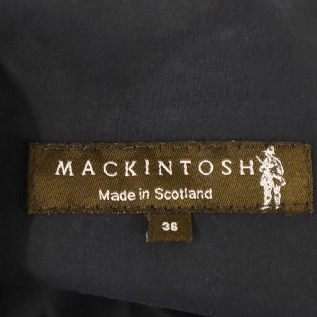 マッキントッシュ 英国製 ゴム引き コットン コート 36 ネイビー系 Mackintosh メンズ 【中古】 【230923】