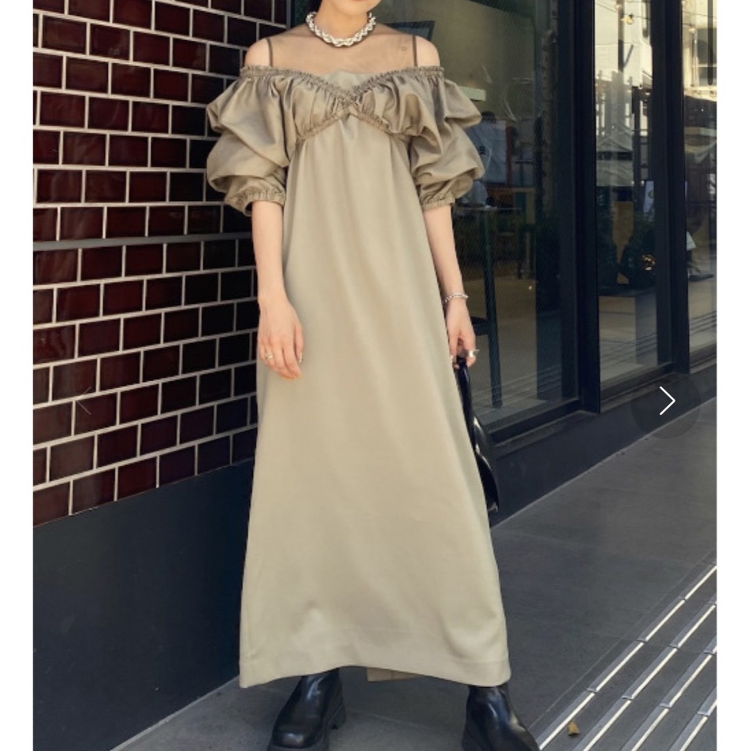 AMERI/VOLUME BUSTIER LAYERED DRESS - ロングドレス