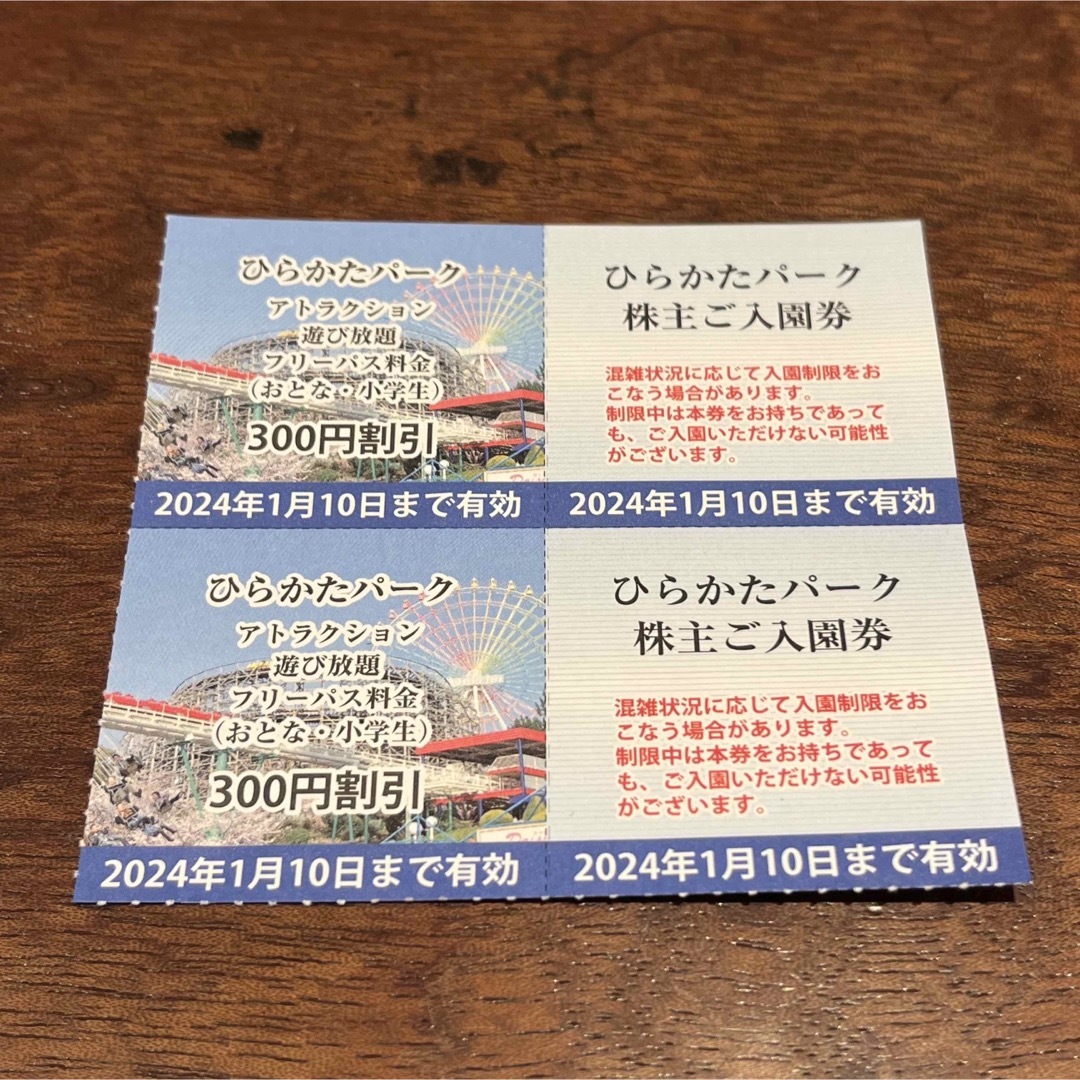 京阪百貨店 - ひらかたパーク ひらパー 株主ご入園券&フリーパス割引券