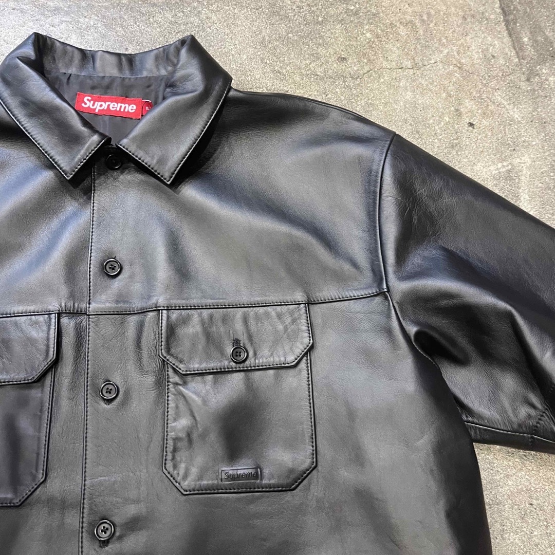 supreme leather s/s work shirts