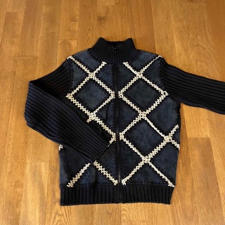 MM6 - Suede & Crochet Driver’s Knit