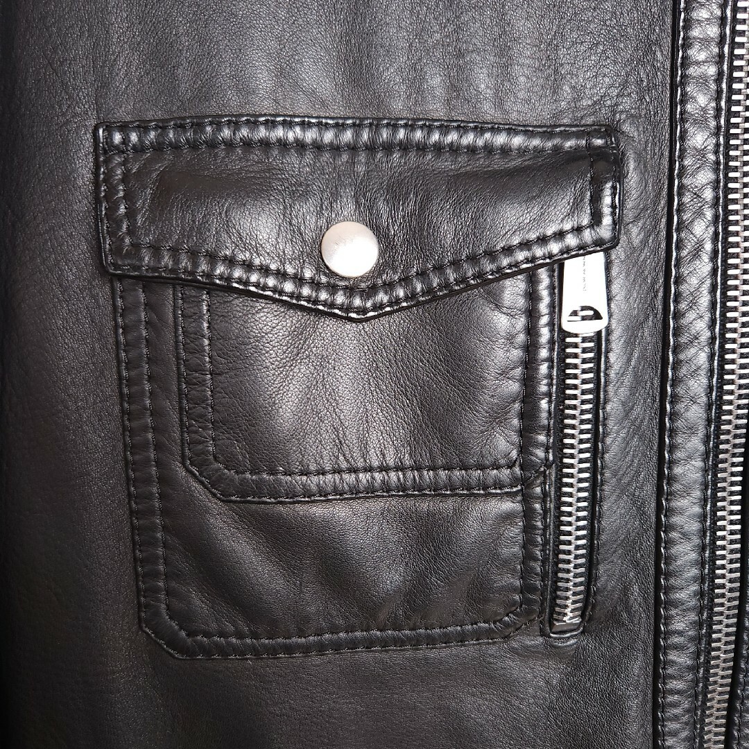 DIOR HOMME(ディオールオム)の06AW Dior homme ジップポケットレザージャケット ディオールオム メンズのジャケット/アウター(レザージャケット)の商品写真