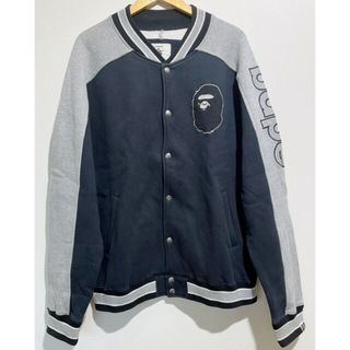 A BATHING APE　 エイプ　スエットスタジャン　グレー　Lサイズ