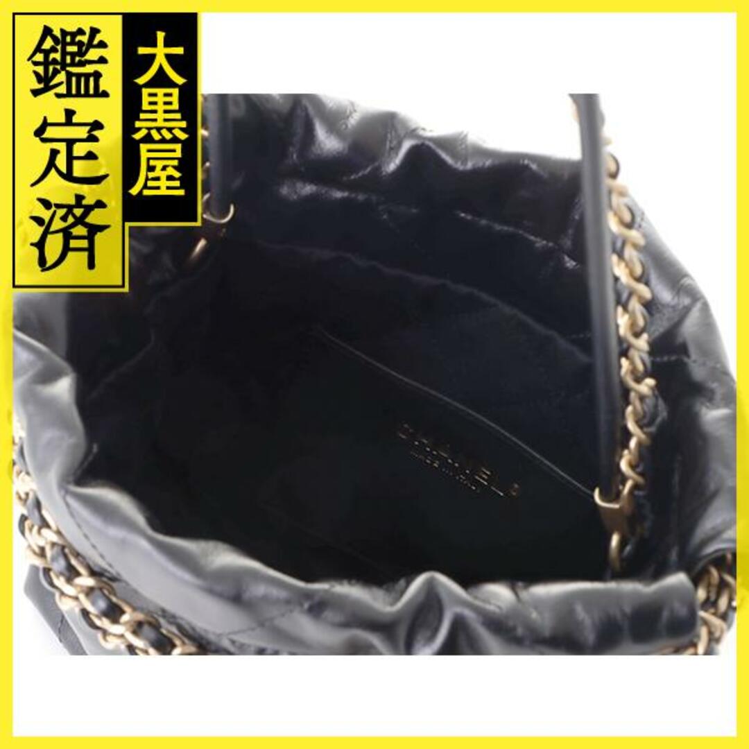 CHANEL - シャネル シャネル22 ミニバッグ ブラック gp カーフ