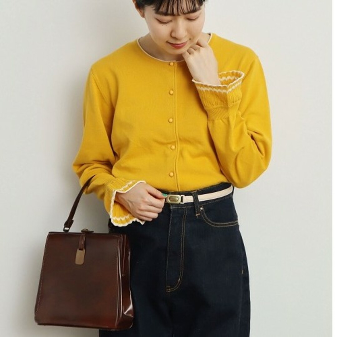 新品 CHILD WOMAN チャイルドウーマン 袖フリルニットカーディガン