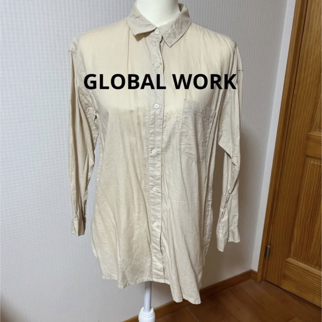 GLOBAL WORK(グローバルワーク)の美品 GLOBAL WORK コットンシャツ レディースのトップス(シャツ/ブラウス(長袖/七分))の商品写真