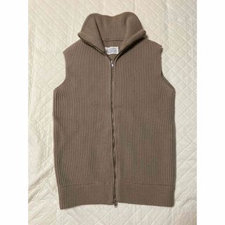 MIDORIKAWA SILK WOOL BELTED VEST ブラウン