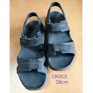 クロックス(crocs)のCROCS　ブラック　28cm(サンダル)