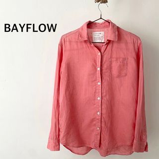 ベイフロー(BAYFLOW)のBAYFLOW ベイフロー　麻　長袖　薄手シャツ　トップス(シャツ/ブラウス(長袖/七分))