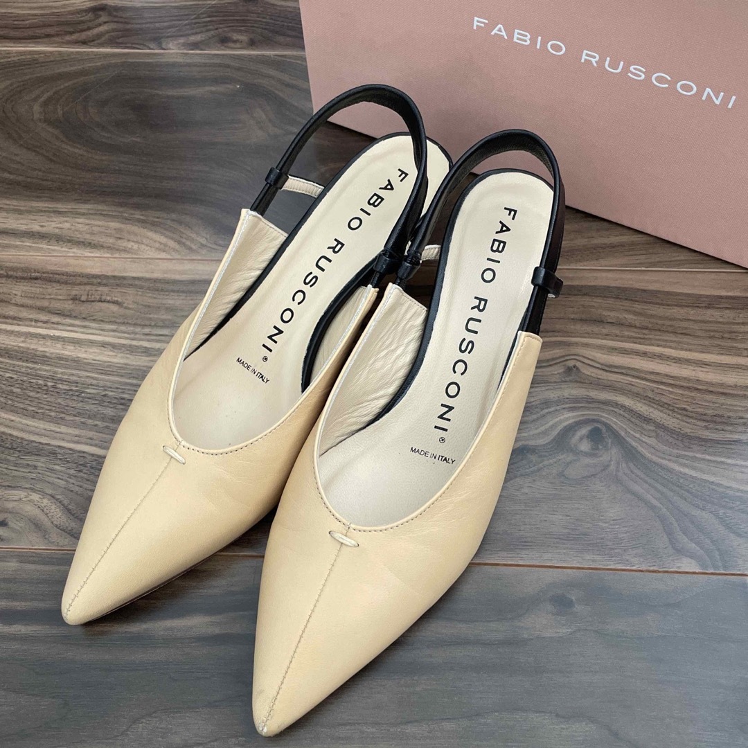 美品】ファビオルスコーニ FABIO RUSCONI 厚底ドレスシューズ 37-