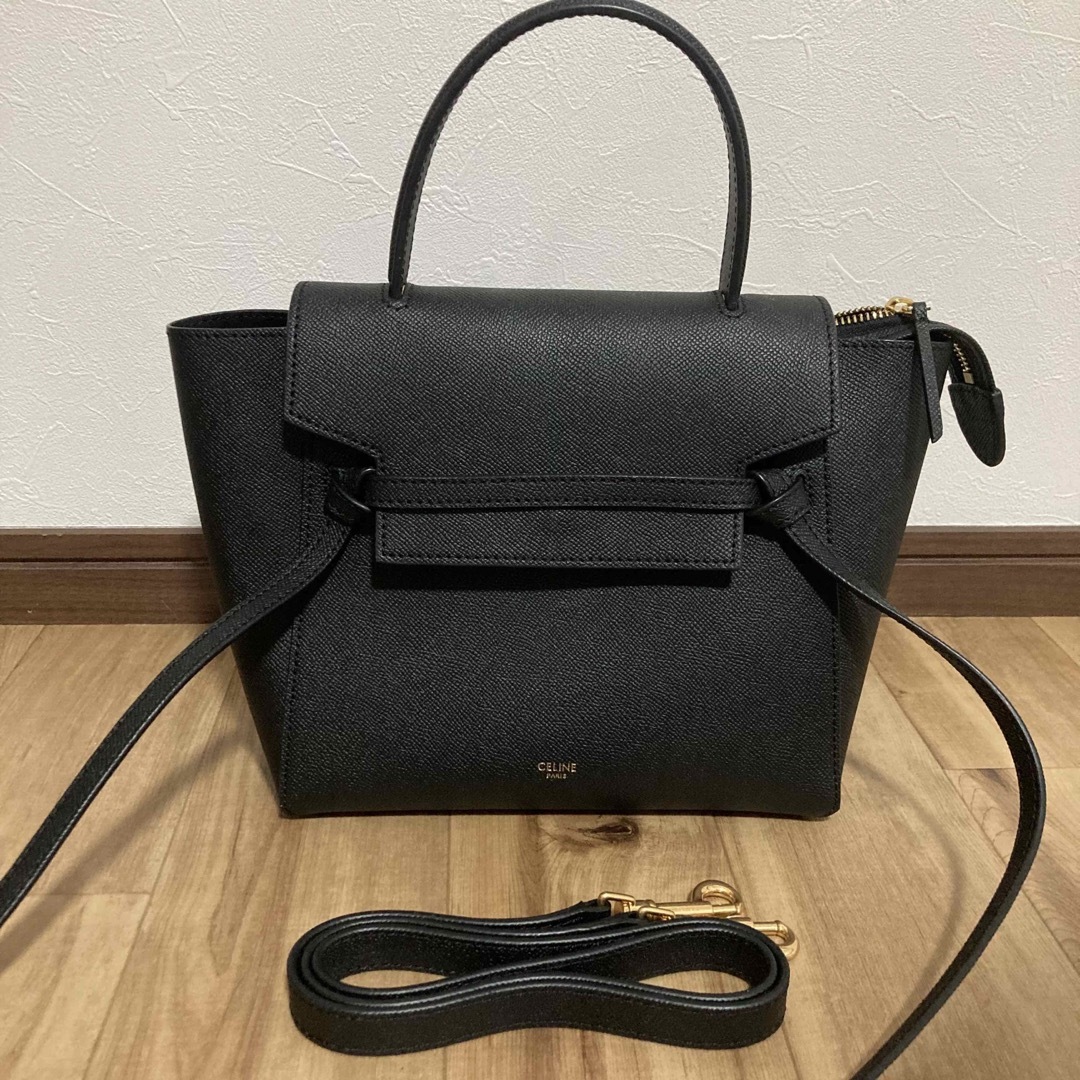 セリーヌ　CELINE マイクロ ベルトバッグ　ブラック　美品