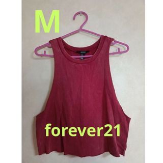 フォーエバートゥエンティーワン(FOREVER 21)のForever21 赤 ヴィンテージ 加工 タンクトップ 海 トレーニング 夏(タンクトップ)