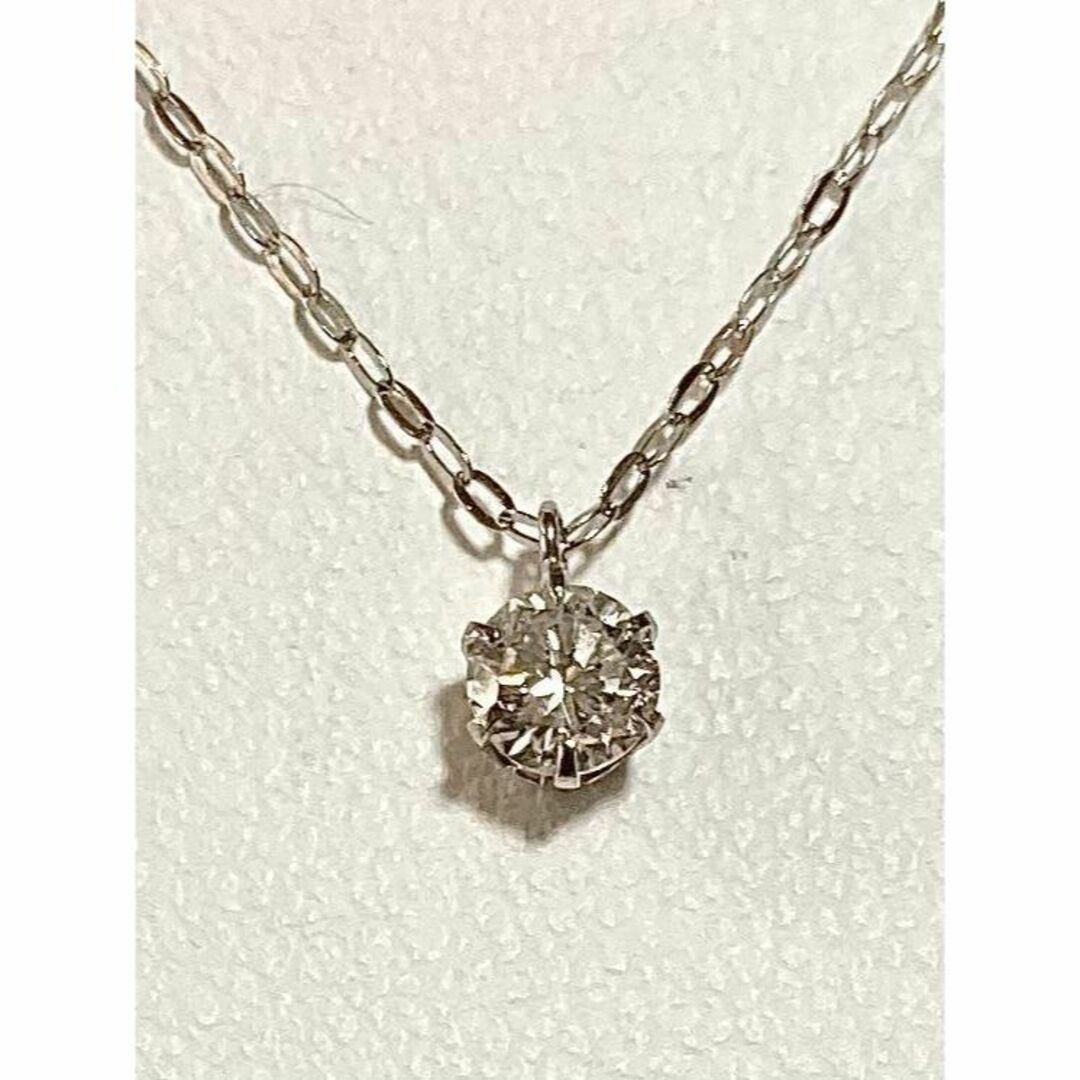 新品 0.26ct Ptダイヤモンドネックレス 中央宝石研究所 鑑定書付き