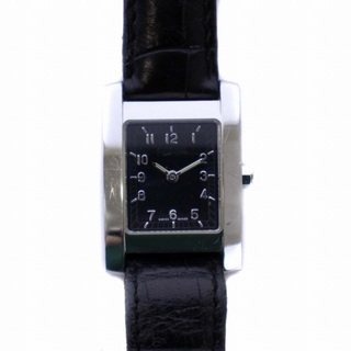 フェンディ(FENDI)のフェンディ 腕時計 アナログ クオーツ スクエア 黒文字盤 黒 シルバー(腕時計)
