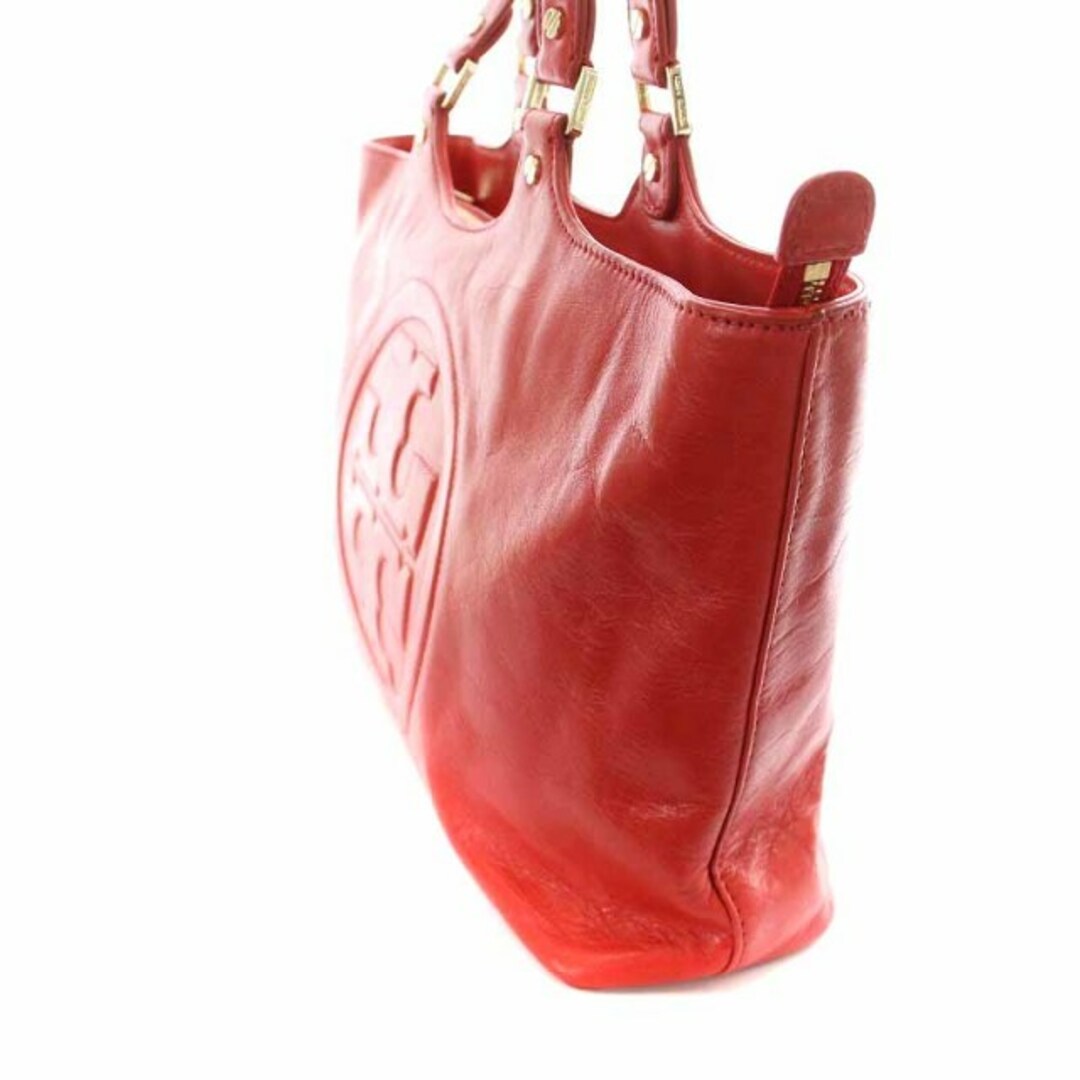Tory Burch(トリーバーチ)のトリーバーチ TORY BURCH トートバッグ ハンドバッグ レザー ロゴ 赤 レディースのバッグ(トートバッグ)の商品写真