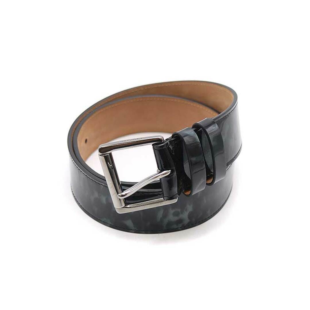 JIMMY CHOO ジミー チュウ レオパードパテントレザーベルト ブラック系 80-