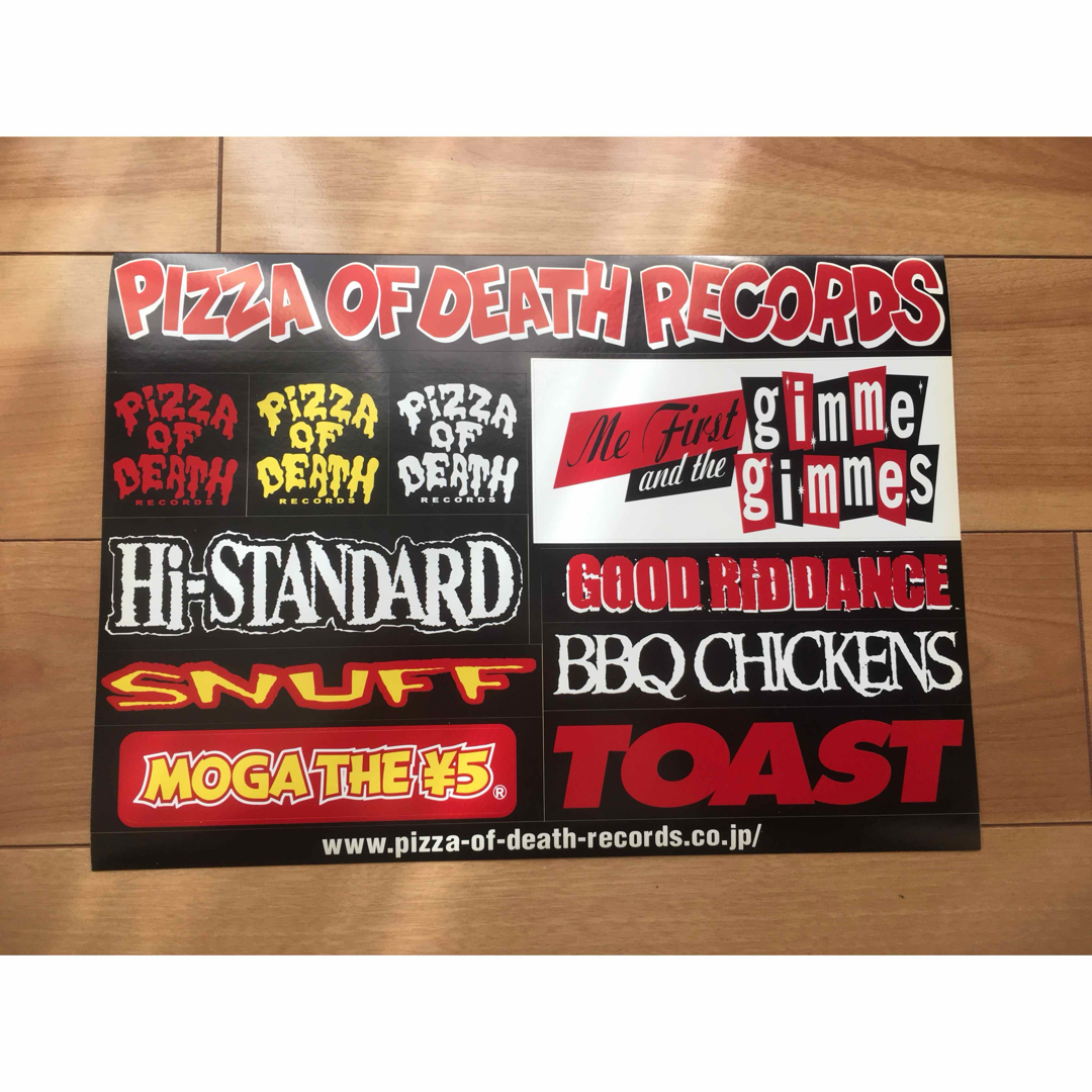 HIGH!STANDARD(ハイスタンダード)のPIZZA OF DEATH RECORDSハイスタetc.非売品 ステッカー  エンタメ/ホビーのタレントグッズ(ミュージシャン)の商品写真