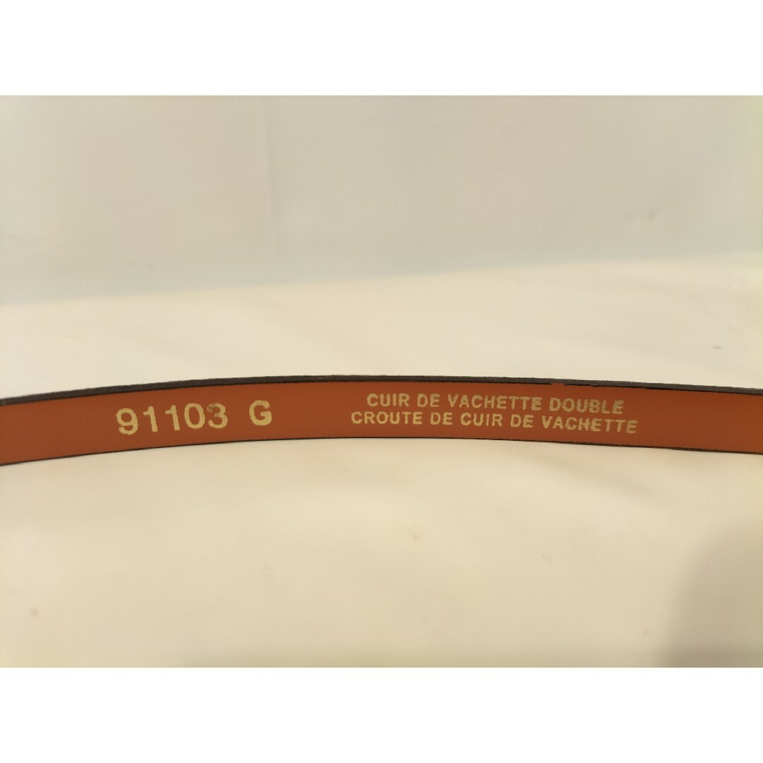極美品】MAISON BOINET 高級レザーベルト フランス製 本革細ベルト