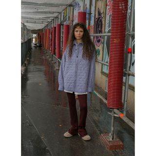 perverze sheer quilting shirt jacket(ミリタリージャケット)