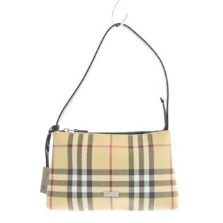 バーバリー(BURBERRY)のバーバリー チェック柄ポーチミニバッグ ハンドバッグ ノバチェック ベージュ(ハンドバッグ)