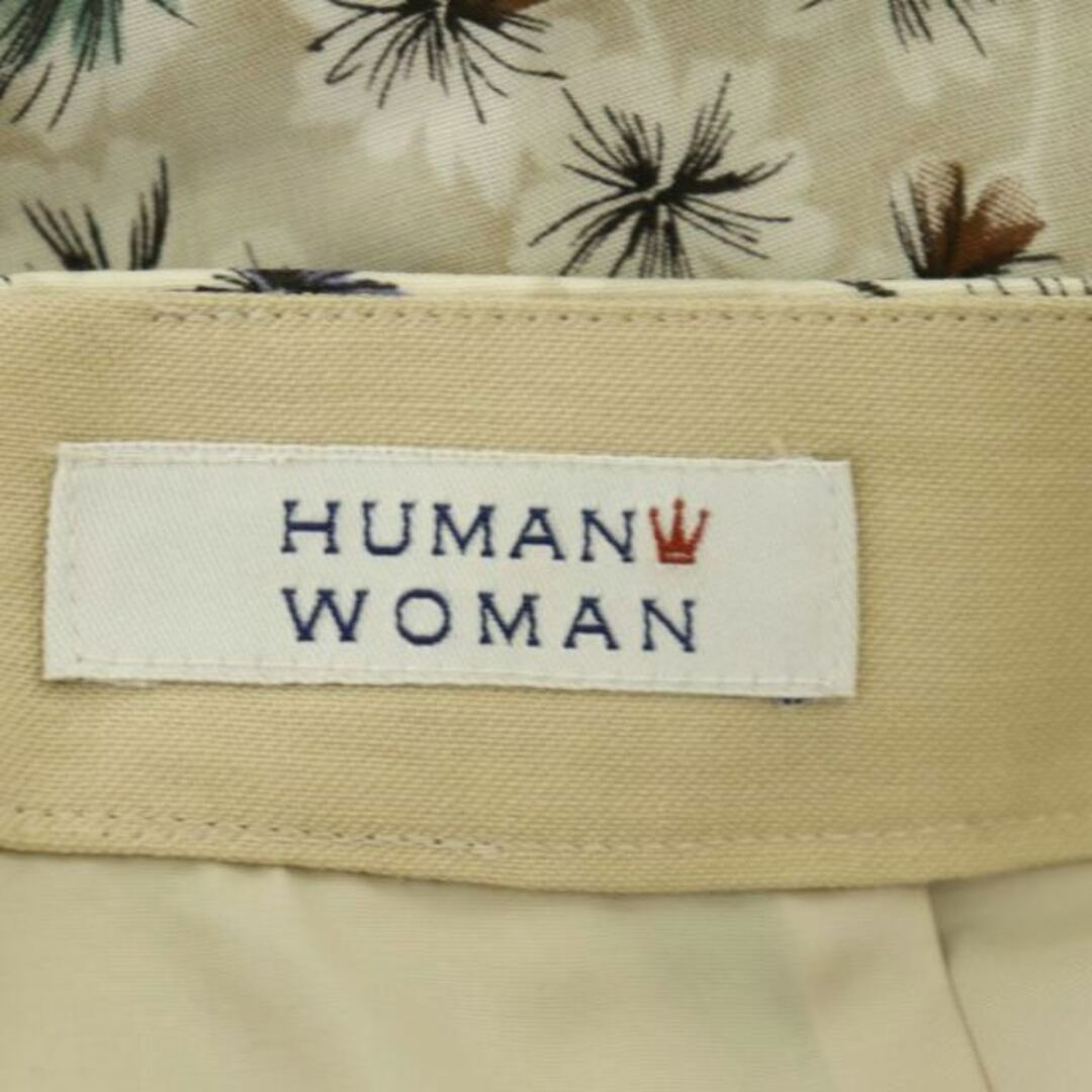 HUMAN WOMAN(ヒューマンウーマン)のヒューマンウーマン キュプラシルクローンプリントスカート ロング フレア M レディースのスカート(ロングスカート)の商品写真