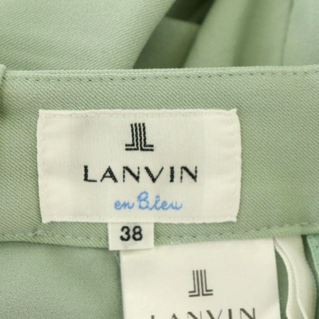 LANVIN en Bleu(ランバンオンブルー)のランバンオンブルー センタープレスツイルパンツ バックイージー 38 ミント レディースのパンツ(その他)の商品写真