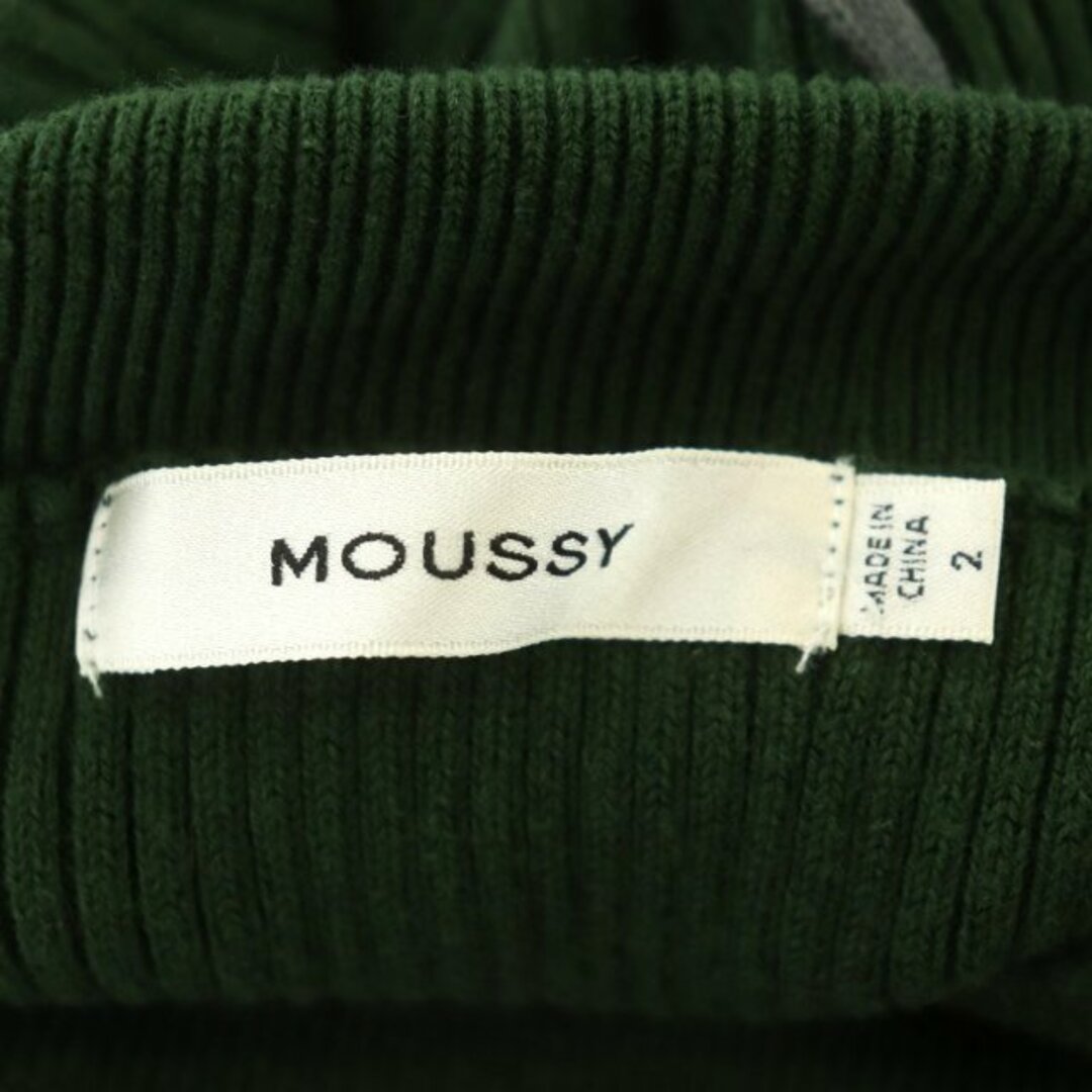 moussy(マウジー)のマウジー 22AW VLINE MINI KNIT ドレス ワンピース ミニ 2 レディースのワンピース(ミニワンピース)の商品写真