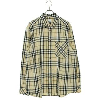 バーバリー(BURBERRY)のバーバリー  8042838 コットンポプリンチェックオーバーサイズ長袖シャツ メンズ XXL(シャツ)