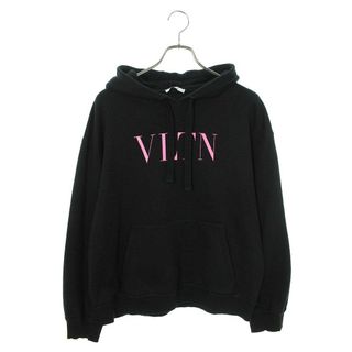 美品ヴァレンティノ VLTN ロゴ ジップアップ パーカー黒 S