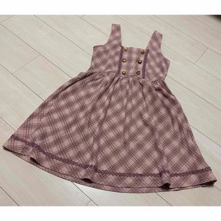 アクシーズファムキッズ(axes femme kids)のaxes femme kids チェックワンピ  ★子供服5★(その他)