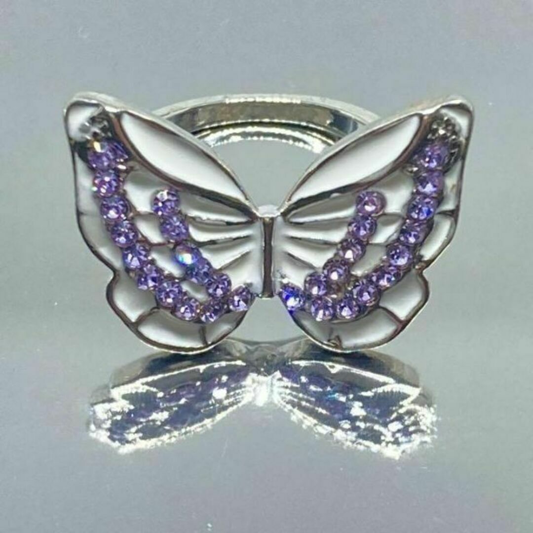 シルバー リング ジルコニア 指輪 バタフライ 蝶 ダイヤ おしゃれ 12号 レディースのアクセサリー(リング(指輪))の商品写真