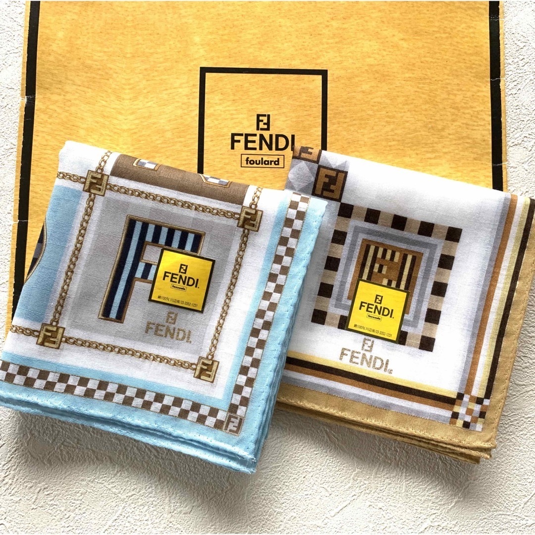 FENDI フェンディ ハンカチ 2枚セット