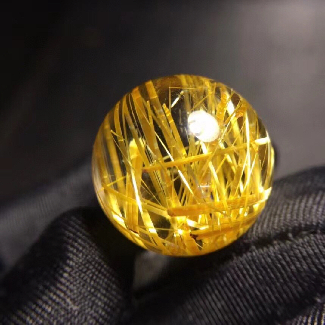 ⭐︎【天然】タイチンクオーツ 丸玉 19.7mm-