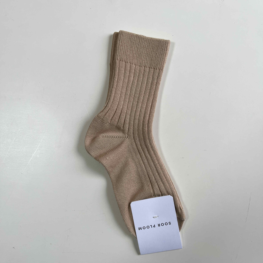 SOOR PLOOM　Plain Rib Sock　新品