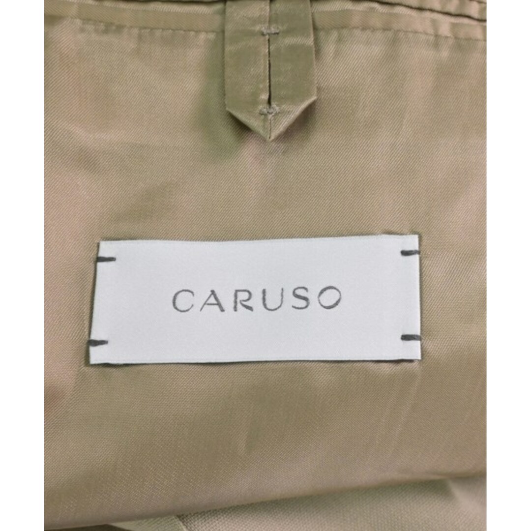 【希少・リネン100%】CARUSO スーツセットアップ　50/XL ベージュ