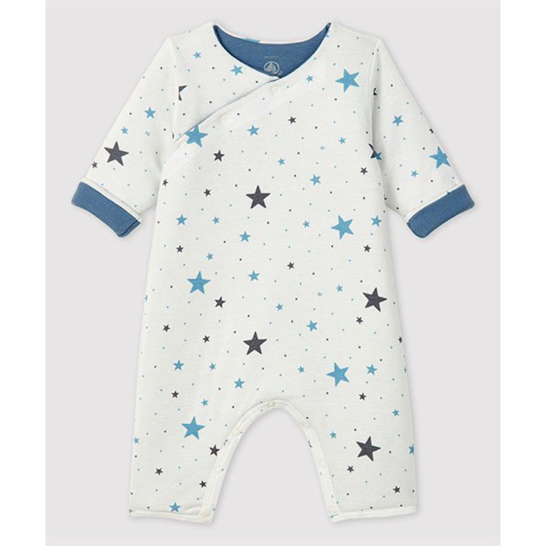 PETIT BATEAU - プチバトー ロンパース 星柄 スター 新生児 前開き ...