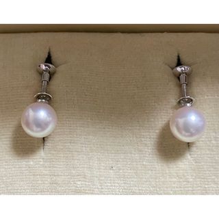 ミキモトMIKIMOTO アコヤ真珠 大珠 k14wgイヤリング-