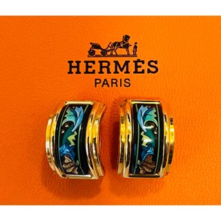 エルメス(Hermes)のHERMESイヤリング　 エマイユ　エルメス七宝焼イヤリング　ヴィンテージ(イヤリング)